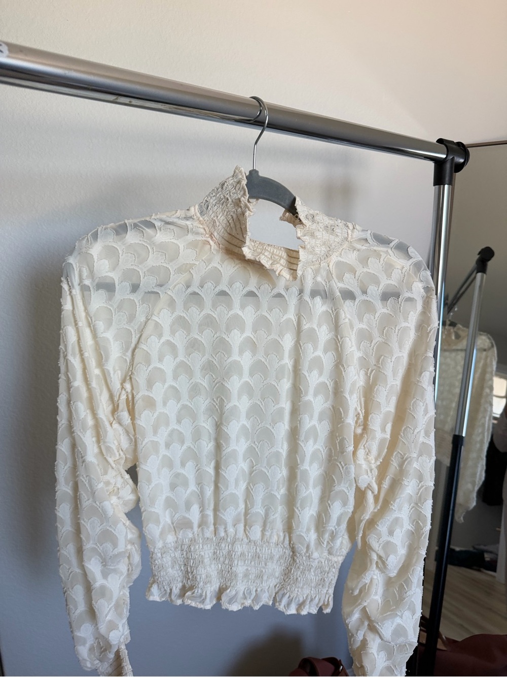 H&M Cream Lace Smocked Bralette